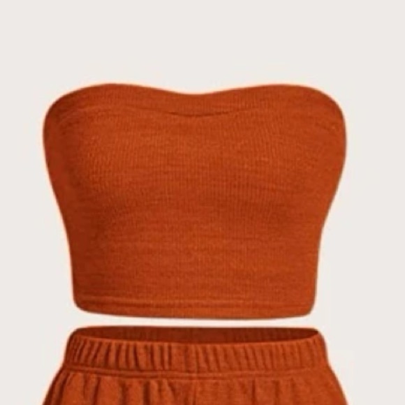 SHEIN Pants - Two piece terracotta set with straight leg pants and tube top